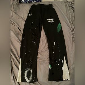 Flared paint designed sweatpants